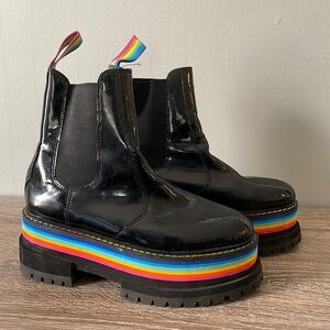 Kurt Geiger Womens Rainbow birdie Chelsea combat boots size 36 US 5